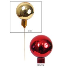 60MM Red Glass Balls With Wire (Lot of 1 Box - 12  Balls Per Box) SALE ITEM